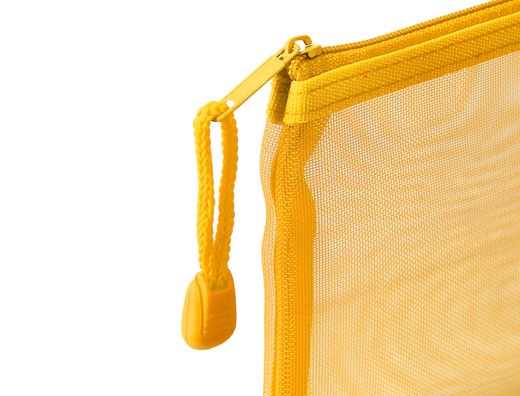 Bolsa zipper bag liderpapel poliester transpirable multiusos ticket 230x115 mm amarillo