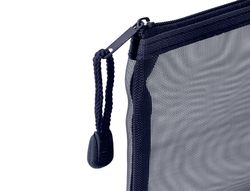 Bolsa zipper bag liderpapel poliester transpirable multiusos ticket 230x115 mm azul marino