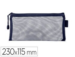 Bolsa zipper bag liderpapel poliester transpirable multiusos ticket 230x115 mm azul marino