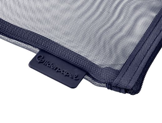 Bolsa zipper bag liderpapel poliester transpirable multiusos ticket 230x115 mm azul marino