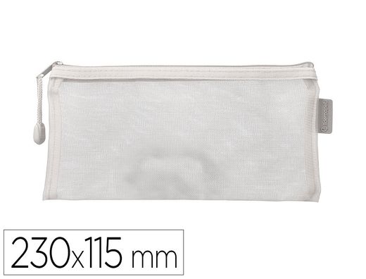 Bolsa zipper bag liderpapel poliester transpirable multiusos ticket 230x115 mm blanco