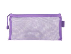 Bolsa zipper bag liderpapel poliester transpirable multiusos ticket 230x115 mm morado pastel