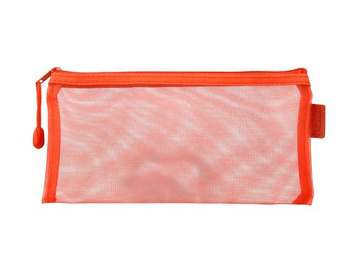 Bolsa zipper bag liderpapel poliester transpirable multiusos ticket 230x115 mm naranja