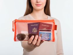 Bolsa zipper bag liderpapel poliester transpirable multiusos ticket 230x115 mm naranja