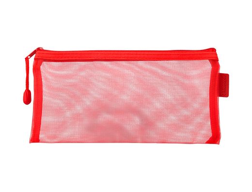 Bolsa zipper bag liderpapel poliester transpirable multiusos ticket 230x115 mm rojo