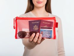 Bolsa zipper bag liderpapel poliester transpirable multiusos ticket 230x115 mm rojo