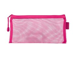 Bolsa zipper bag liderpapel poliester transpirable multiusos ticket 230x115 mm rosa