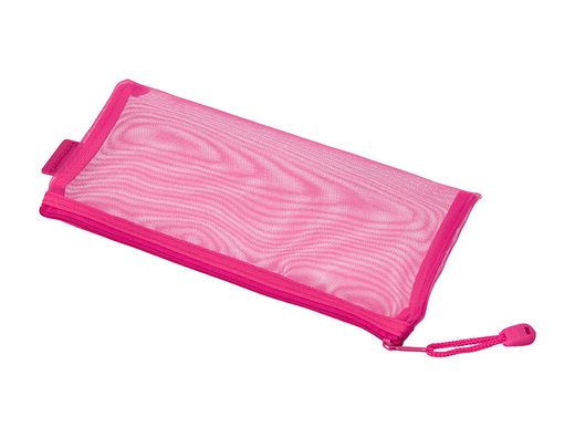Bolsa zipper bag liderpapel poliester transpirable multiusos ticket 230x115 mm rosa