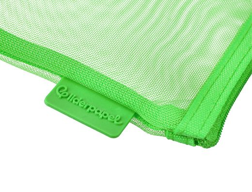 Bolsa zipper bag liderpapel poliester transpirable multiusos ticket 230x115 mm verde pastel