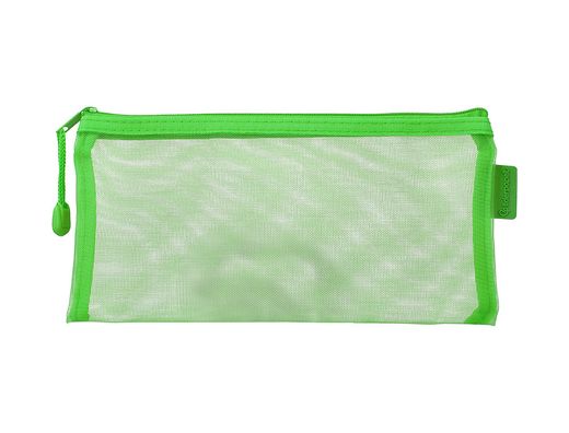 Bolsa zipper bag liderpapel poliester transpirable multiusos ticket 230x115 mm verde pastel