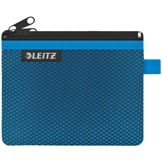 Bolsita nylon 2 departamentos WOW azul (14 x 10,5 cm) S
