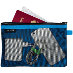 Bolsita nylon 2 departamentos WOW azul (23 x 15 cm) L
