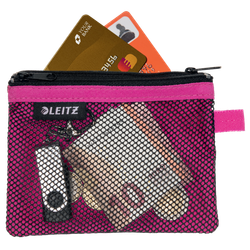 Bolsita nylon 2 departamentos WOW fucsia (14 x 10,5 cm) S