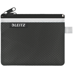 Bolsita nylon 2 departamentos WOW negro (14 x 10,5 cm) S