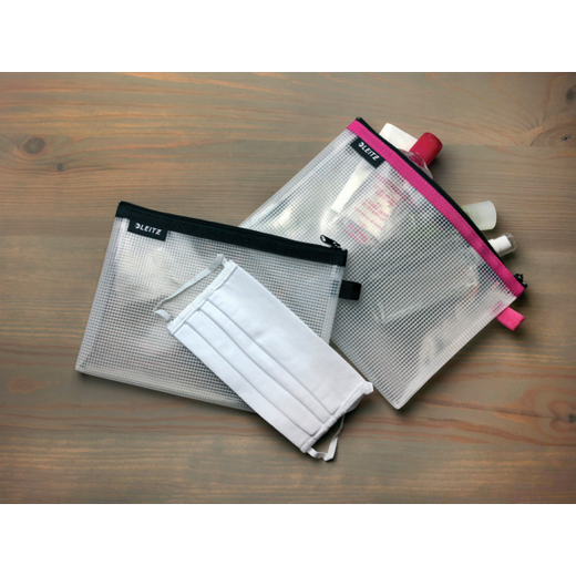 Bolsita WOW resistente al agua verde (24 x 17 cm, con fondo extensible) cosméticos