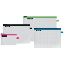 Bolsita WOW resistente al agua verde (24 x 17 cm, con fondo extensible) cosméticos