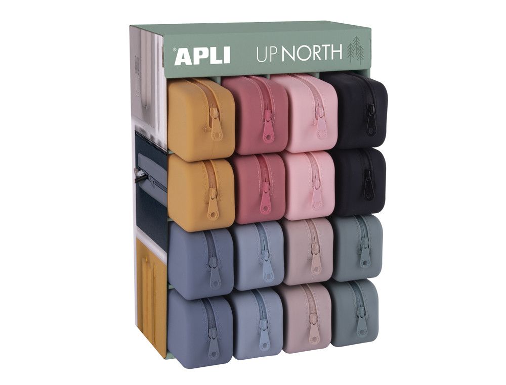 Bolso escolar portatodo apli up north silicona colores surtidos 75x185x55 mm