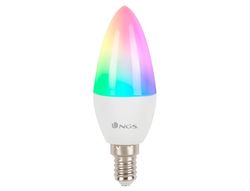 Bombilla ngs smart wifi led bulb gleam 514c halogena colores 5w 500 lumenes e14 regulable en intesidad