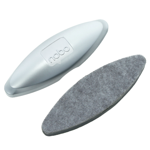 Borrador NOBO para pizarras CRISTAL, plata