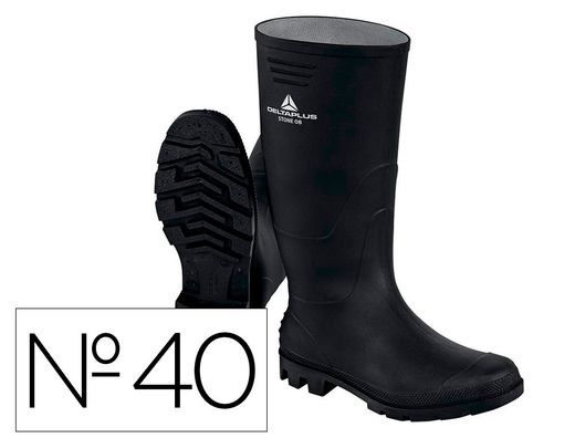 Botas deltaplus de seguridad stone pvc negro suela de tacos talla 40