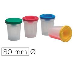 Bote faibo mezclador de pinturas inderramable con tapa colores alto 95 mm diametro 80 mm