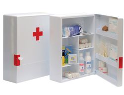 Botiquin Plastico Extraduro con Material para Primeros Auxilios 460X340X150 Mm
