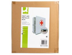 Botiquin q-connect metalico 4 compartimentos vacio primeros auxilios 330x360x120 mm