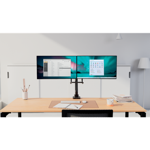 Brazo para dos monitores SmartFit™ Ergo Kensington con barra transversal y asa