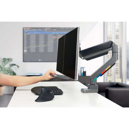 Brazo para dos monitores SmartFit™ Ergo Kensington con barra transversal y asa