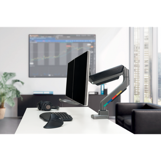 Brazo para dos monitores SmartFit™ Ergo Kensington con barra transversal y asa