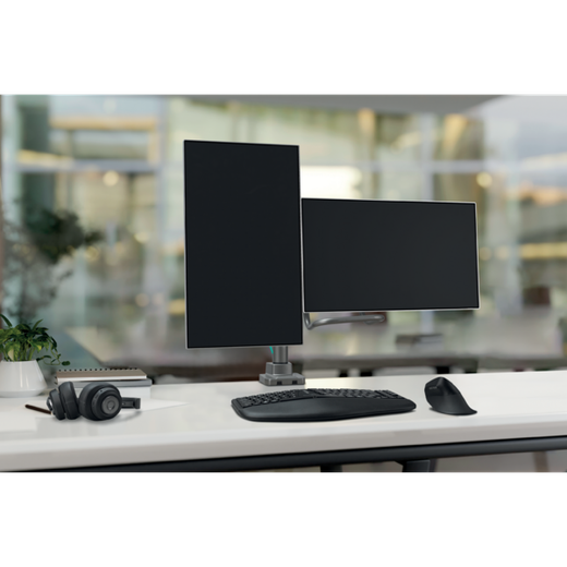 Brazo para dos monitores SmartFit™ Ergo Kensington con barra transversal y asa
