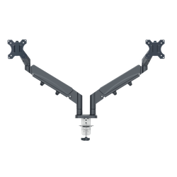 Brazo para monitor dual Ergo SpaceSaving, gris oscuro