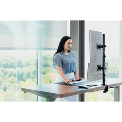 Brazo vertical para dos monitores (2 pantallas horizontal de hasta 32" y 29" en vertical)