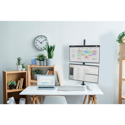 Brazo vertical para dos monitores (2 pantallas horizontal de hasta 32" y 29" en vertical)