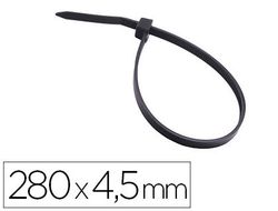 Brida 3m para exterior negro 280x4,5 mm bolsa de 100 unidades