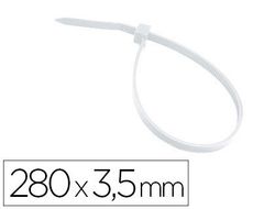 Brida 3m para interior blanca 280x3,5 mm bolsa de 100 unidades