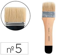 Brocha paletina plana liderpapel ancho 57 mm de pelo de cerda certificado fsc