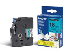 Brother cinta rotuladora tze541 8m 18mm azul/negro tze541