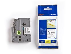 Brother cinta rotuladora tzes221 8m 9mm negro/blanco tzes221