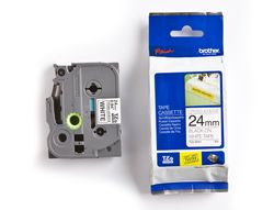 Brother cinta rotuladora tzes251 8m 24mm negro/blanco tzes251