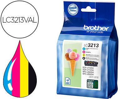 Brother LC3213 Ink-jet pack 4 colores negro amarillo cian magenta