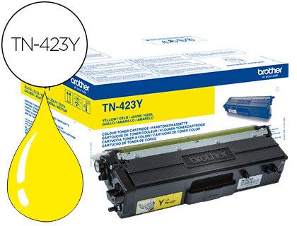 Brother tóner láser amarillo 4.000 páginas TN423Y