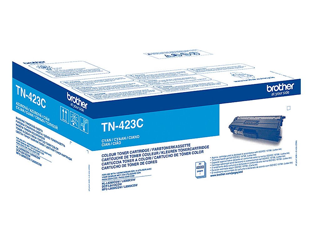 Brother tóner láser cián 4.000 páginas TN423C