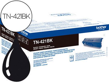 Brother tóner láser negro 3.000 páginas TN421BK