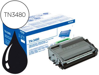 Brother toner láser negro 8k TN3480BK