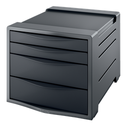 Buc de cajones 4 (2 grandes y 2 pequeños) Europost, negro Vivida