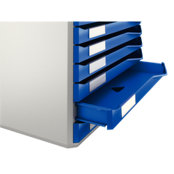 Buc para formularios 10 cajones Leitz, azul/gris