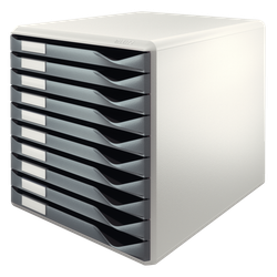 Buc para formularios 10 cajones Leitz, gris oscuro/gris