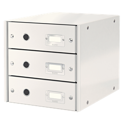 Bucs de 3 cajones Click & Store (290x283x360mm), blanco