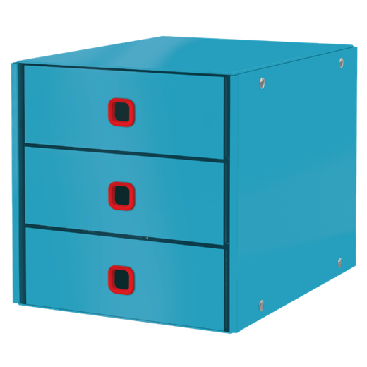 Bucs de 3 cajones Click & Store Cosy (290x283x360mm), azul